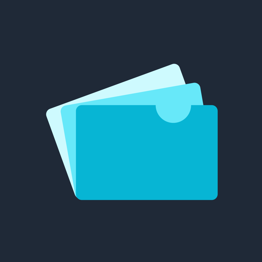 Learner Credential Wallet icon consisting of folders